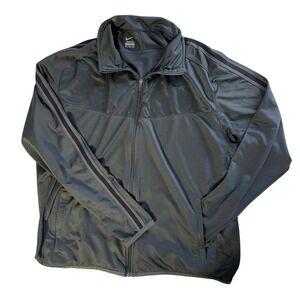 Nike Dri-Fit Jacket Mens 2XL Charcoal Gray Full Zip Athletic Running Training
